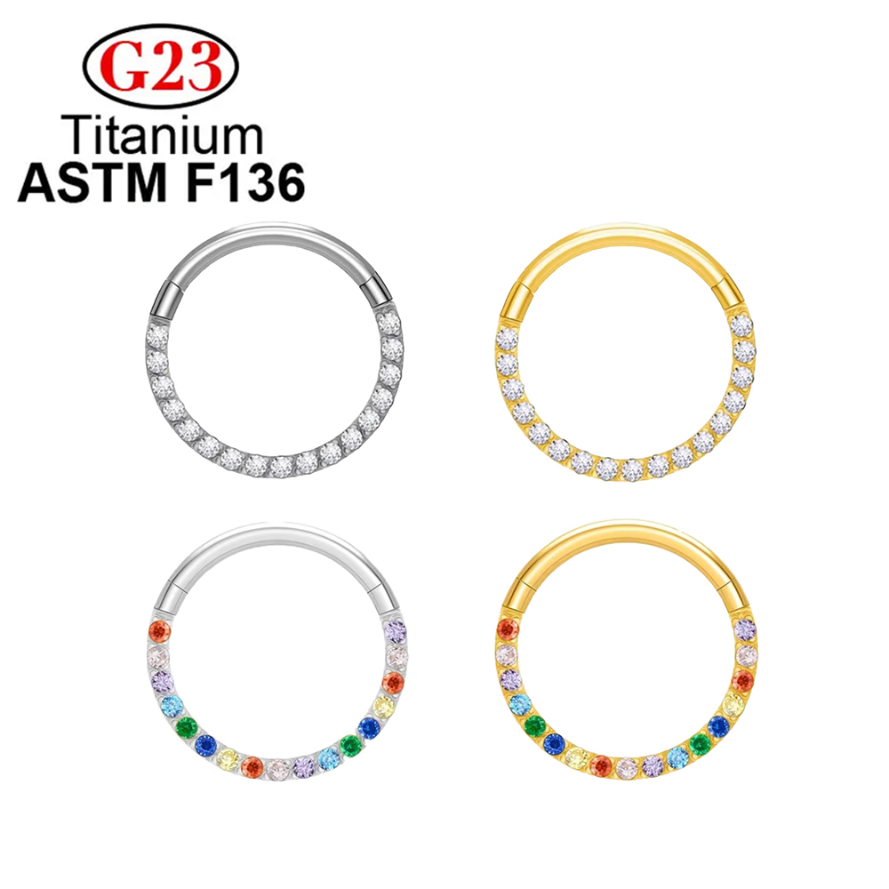 Septum Clicker Ring - ASTM F136 G23 Titanium 16G/18G Nose