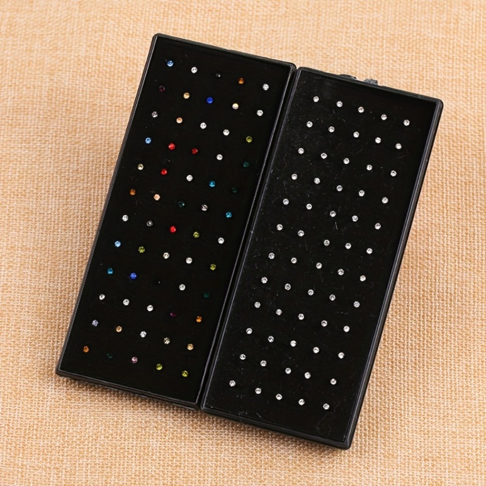 60pcs Nose Ring Set Stud Earri - Body Jewelry Store review and price