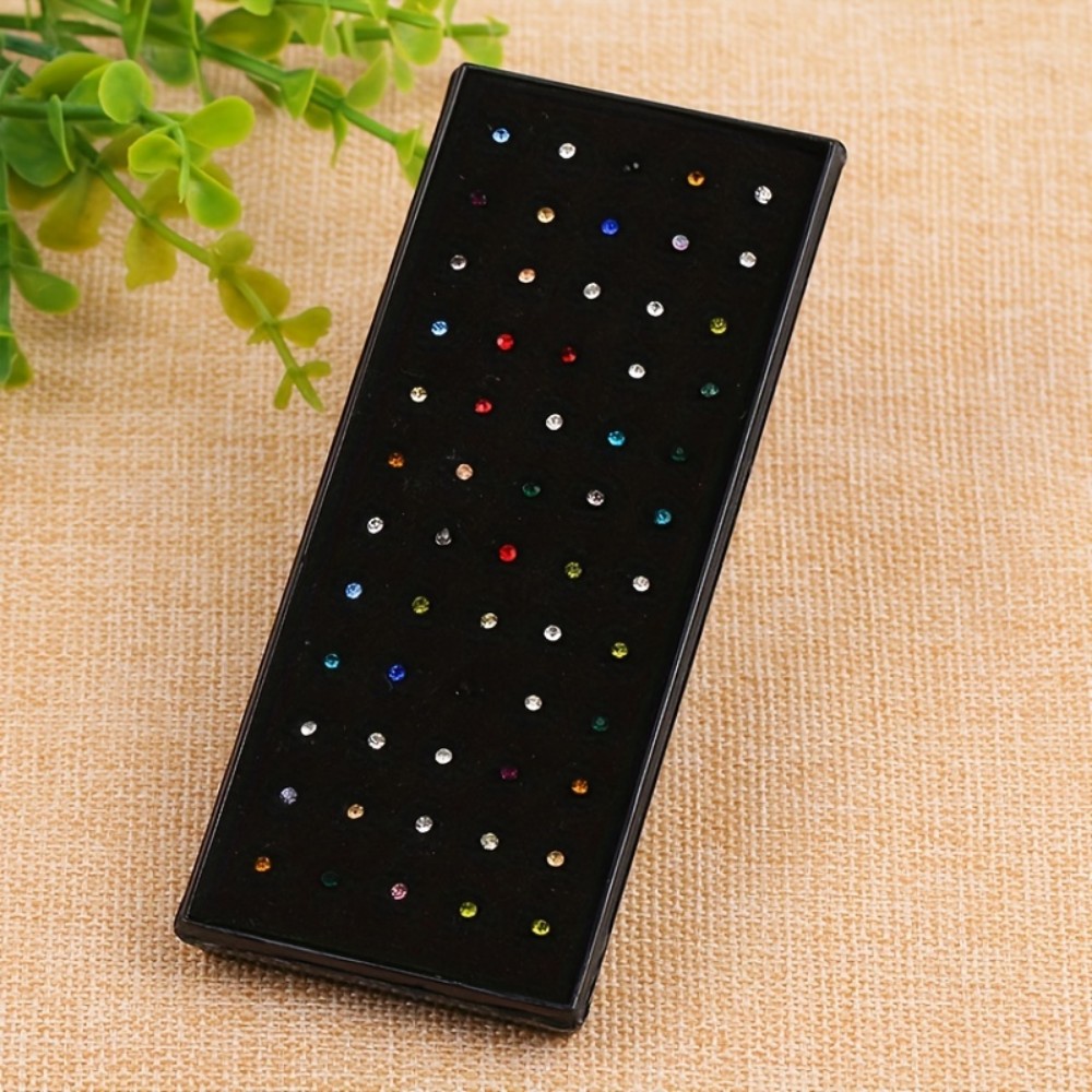 60pcs Nose Ring Set Stud Earri - Body Jewelry Store review and price