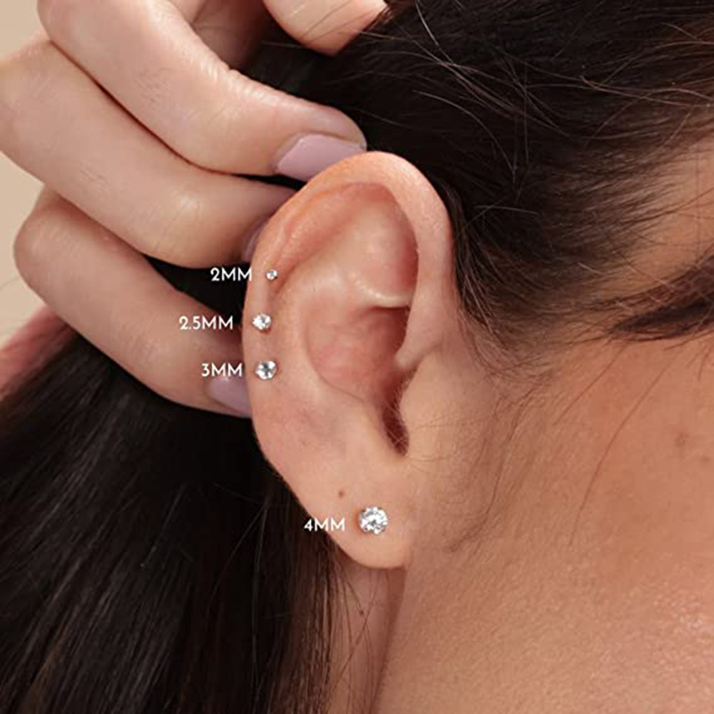 20G Flat Back Threadless Earri - Body Jewelry Hypoallergenic review and price