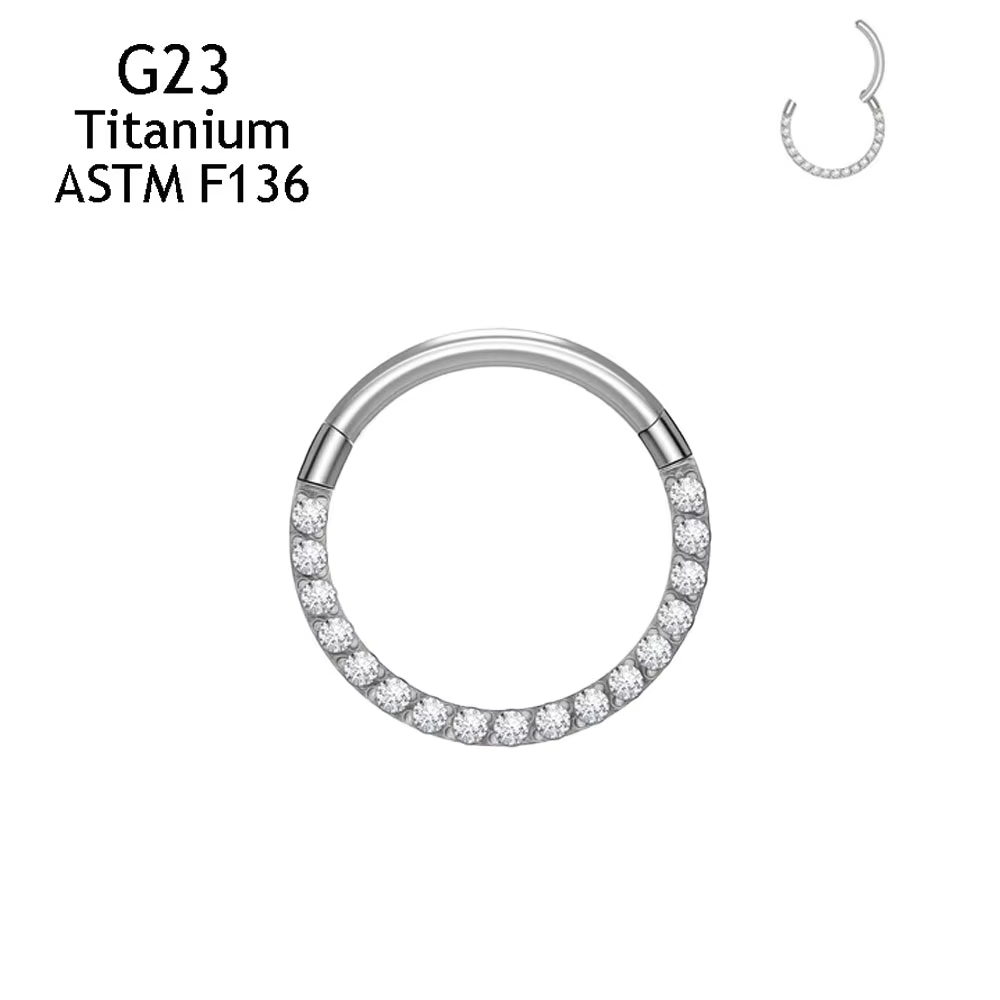 ASTM F136 G23 Titanium 16G/18G - Septum Clicker Ring review and price