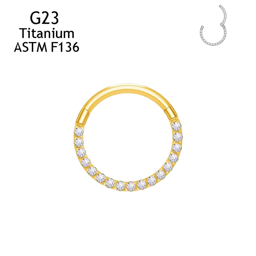 ASTM F136 G23 Titanium 16G/18G - Septum Clicker Ring review and price