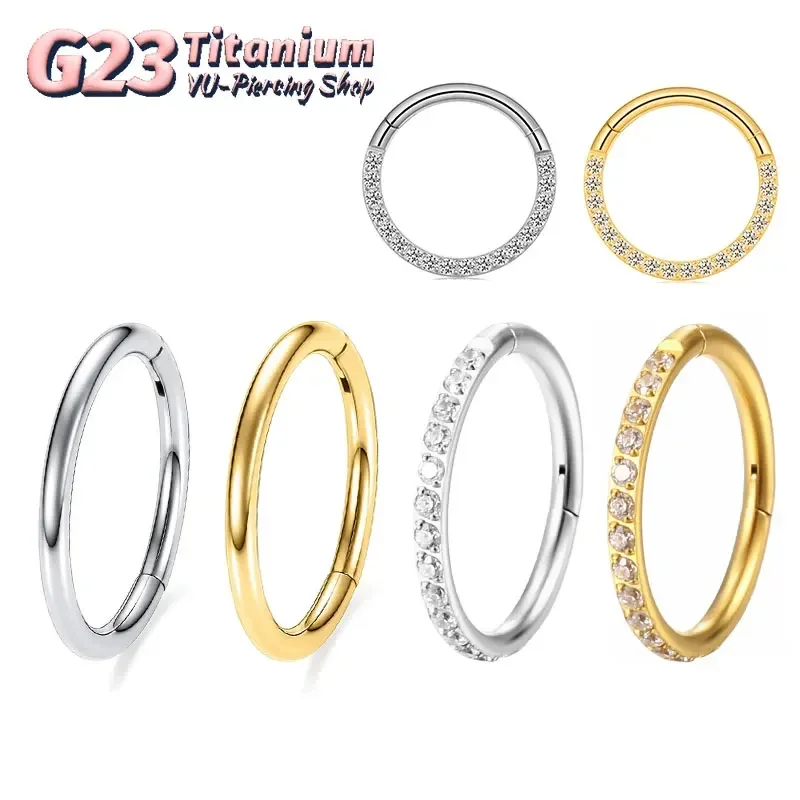 G23 Titanium Nose Ring 14G 16G - Septum Clicker Ring review and price
