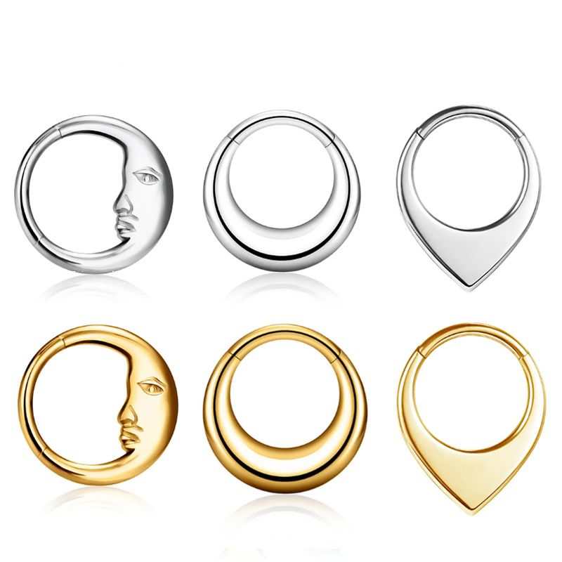 1PC ASTM F136 G23 Titanium Got - Septum Clicker Ring review and price