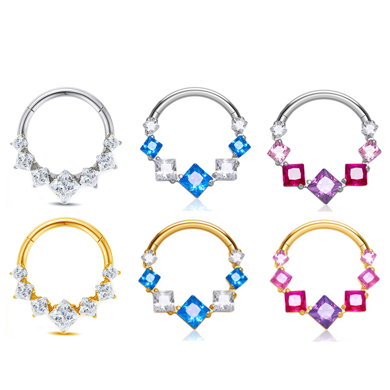 1PC ASTM F136 G23 Titanium Got - Septum Clicker Ring review and price
