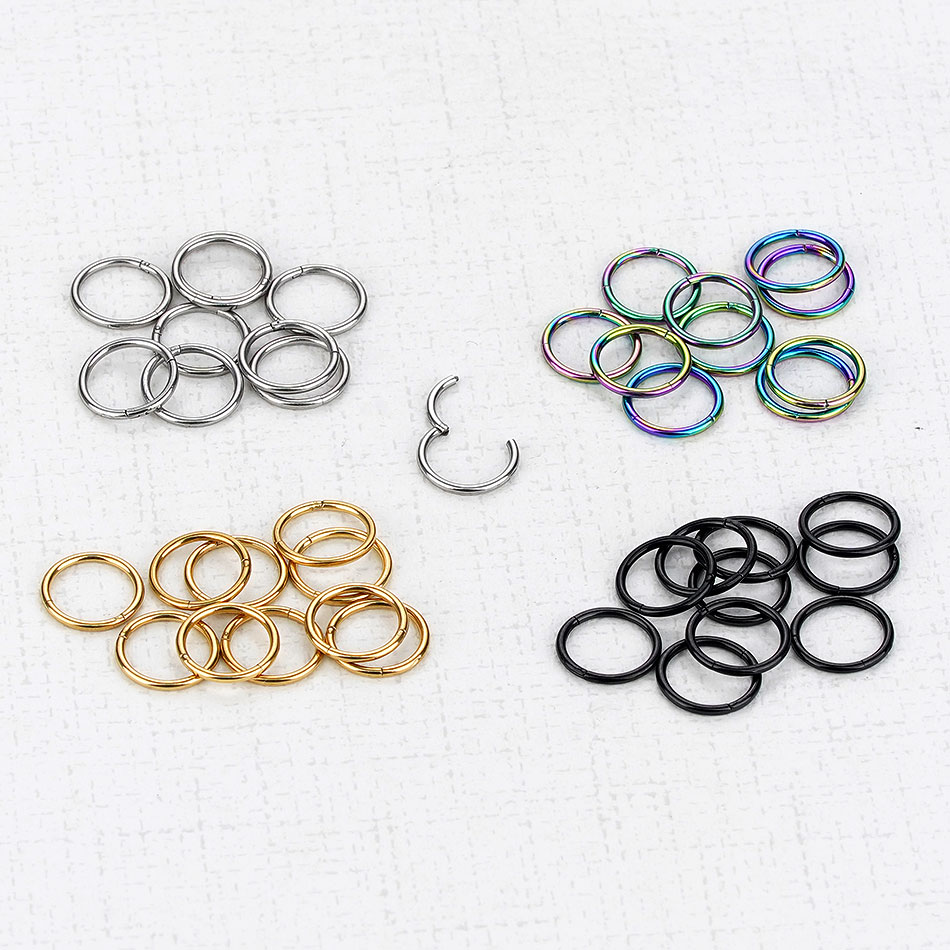 1Pc G23 Titanium Hinged Segmen - Septum Clicker Ring review and price