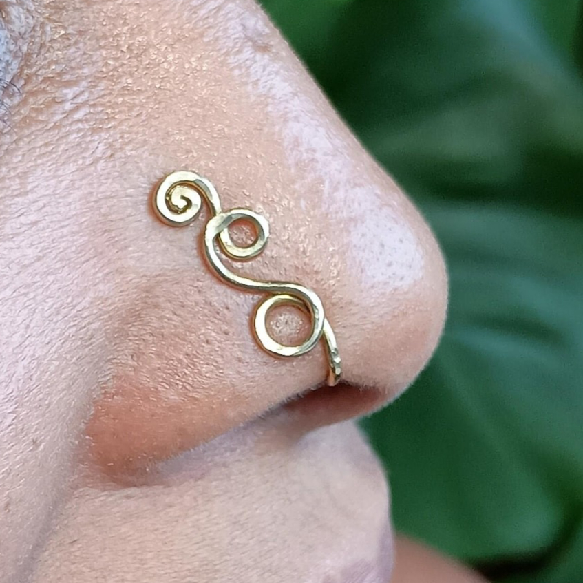 Faux Piercing Ring 14K Gold Fi - Body Jewelry Hypoallergenic review and price