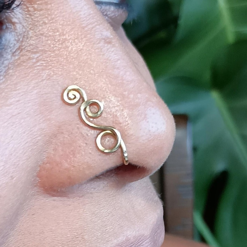 Faux Piercing Ring 14K Gold Fi - Body Jewelry Hypoallergenic review and price