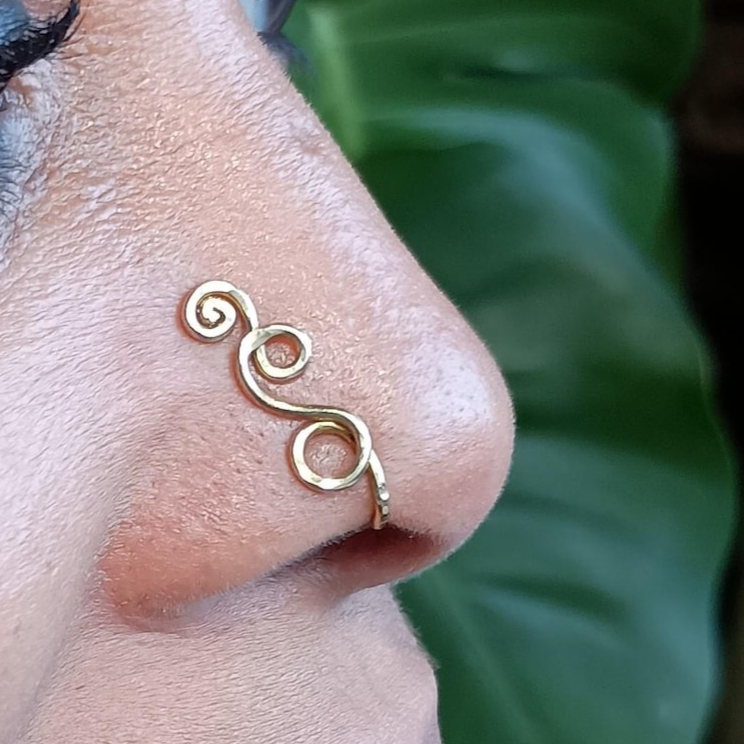 Faux Piercing Ring 14K Gold Fi - Body Jewelry Hypoallergenic review and price