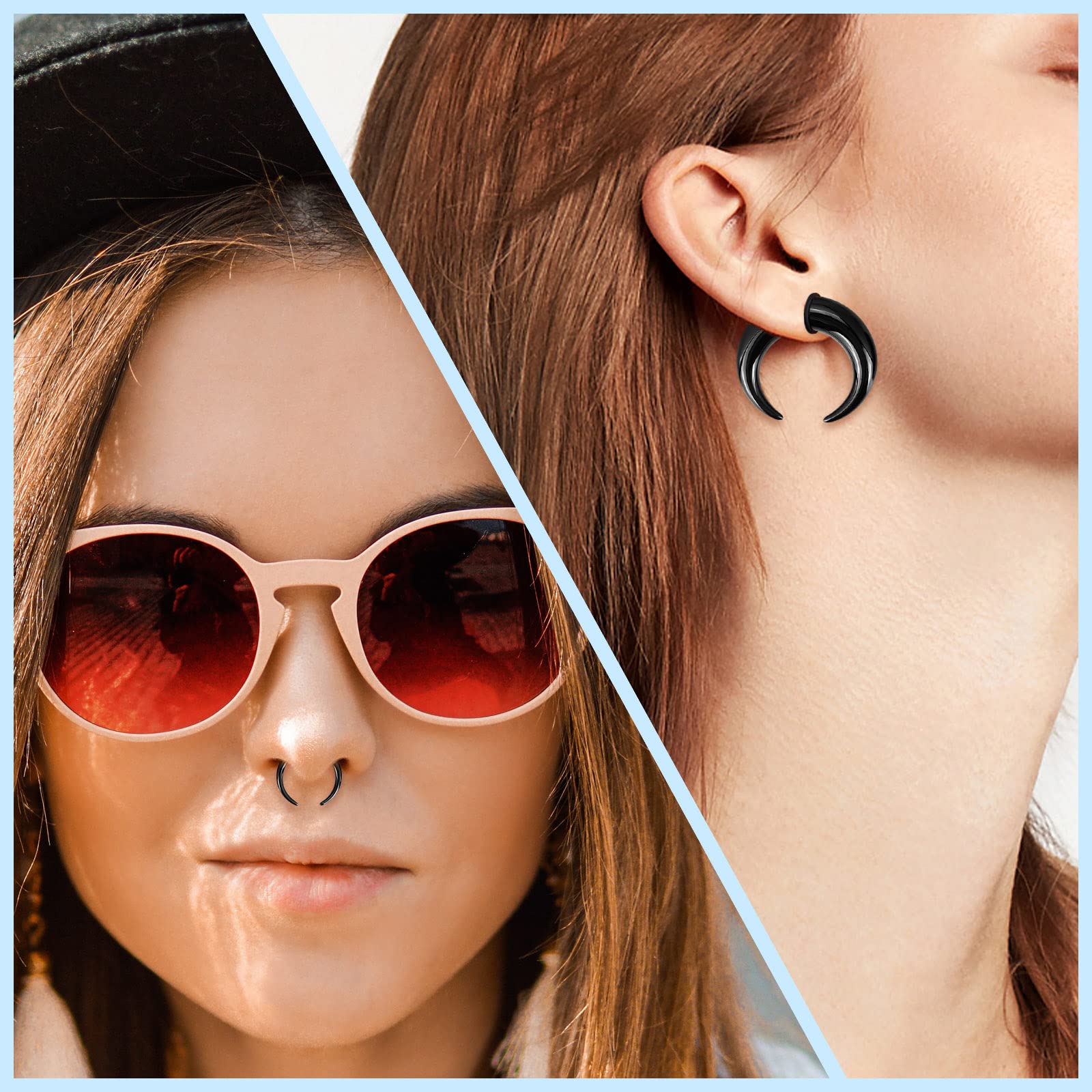 18Pcs Acrylic Septum Pincher T - Septum Clicker Ring review and price