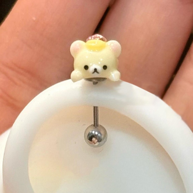 Kawaii Rilakkuma Stud Earrings - Body Jewelry Titanium review and price