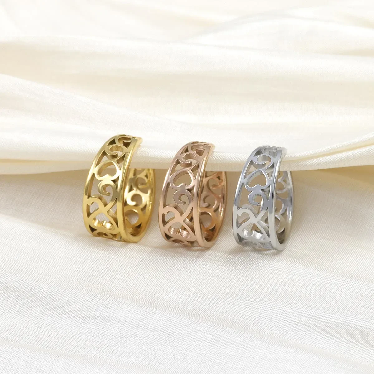 1pc/3pcs Lotus Hollow Crown St - Body Jewelry Hypoallergenic review and price