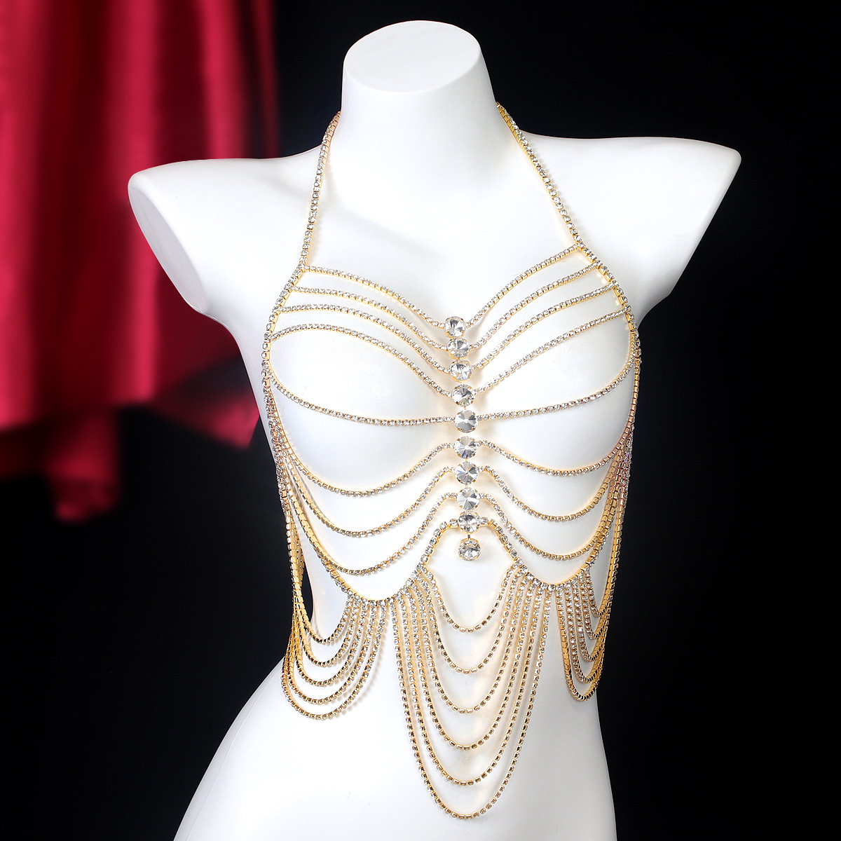 Luxurious Stripe Tassels Retro - Body Jewelry Chest review and price