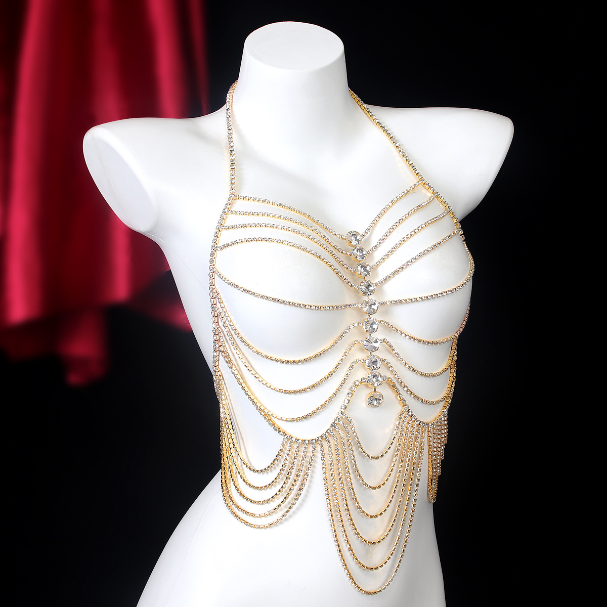 Luxurious Stripe Tassels Retro - Body Jewelry Chest review and price