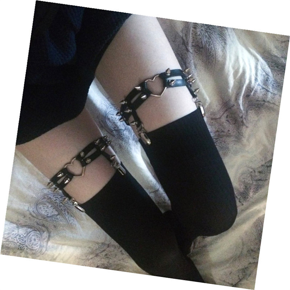 1Pcs Women Punk Goth Heart PU  - Body Jewelry For Women review and price
