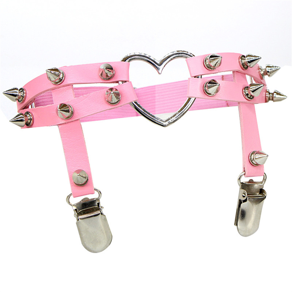 1Pcs Women Punk Goth Heart PU  - Body Jewelry For Women review and price