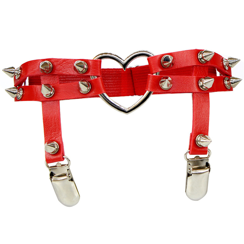 1Pcs Women Punk Goth Heart PU  - Body Jewelry For Women review and price