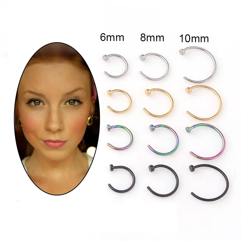 5pcs/lot 20G Nose Ring Hoop, 6 - Body Jewelry Hypoallergenic review and price