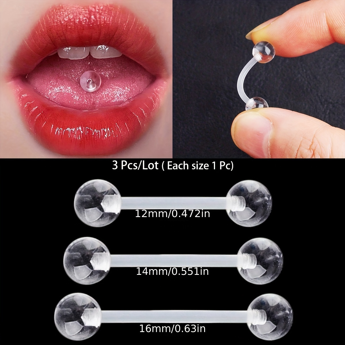 3pcs/Set (Each Size 1pc) Soft  - Body Jewelry Store review and price