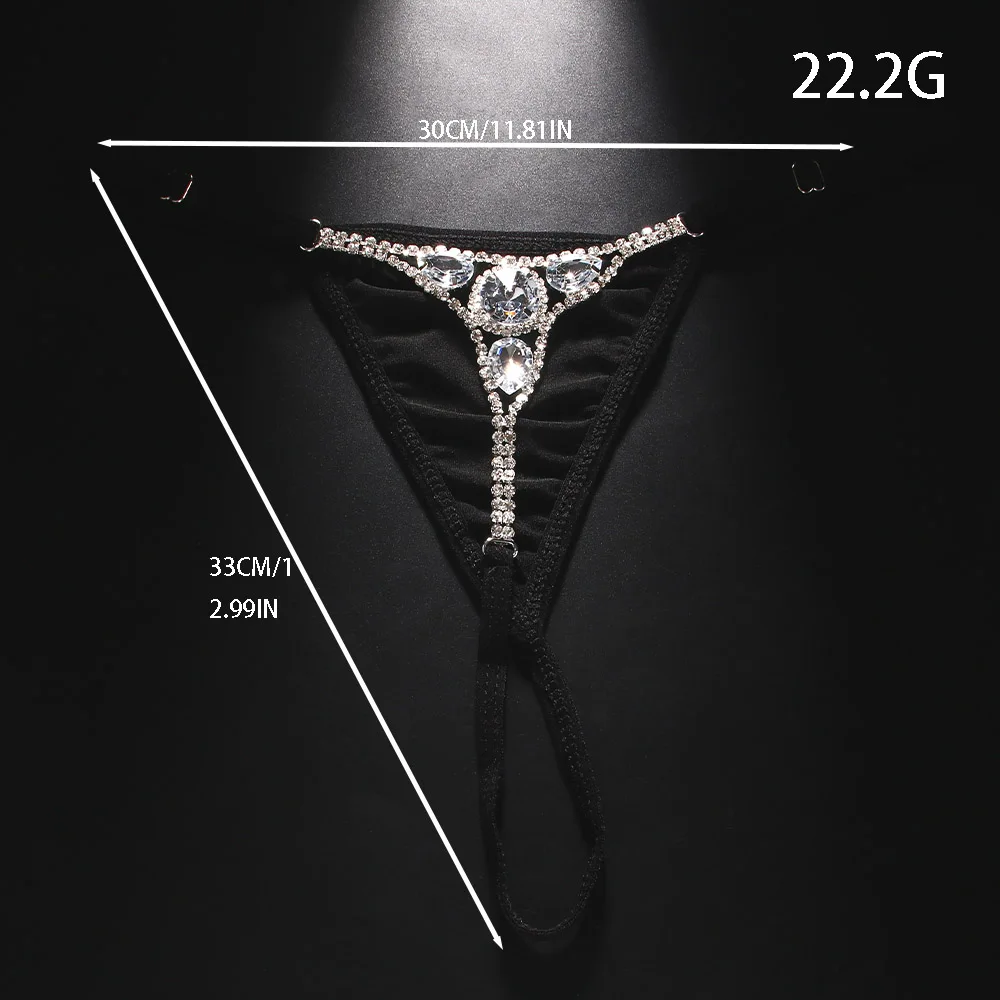 Sexy Round Rhinestone Thong Ad - Body Jewelry For Women review and price