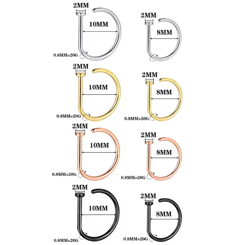 Nose Ring Screw Hoop Hypoaller - Body Jewelry Hypoallergenic review and price