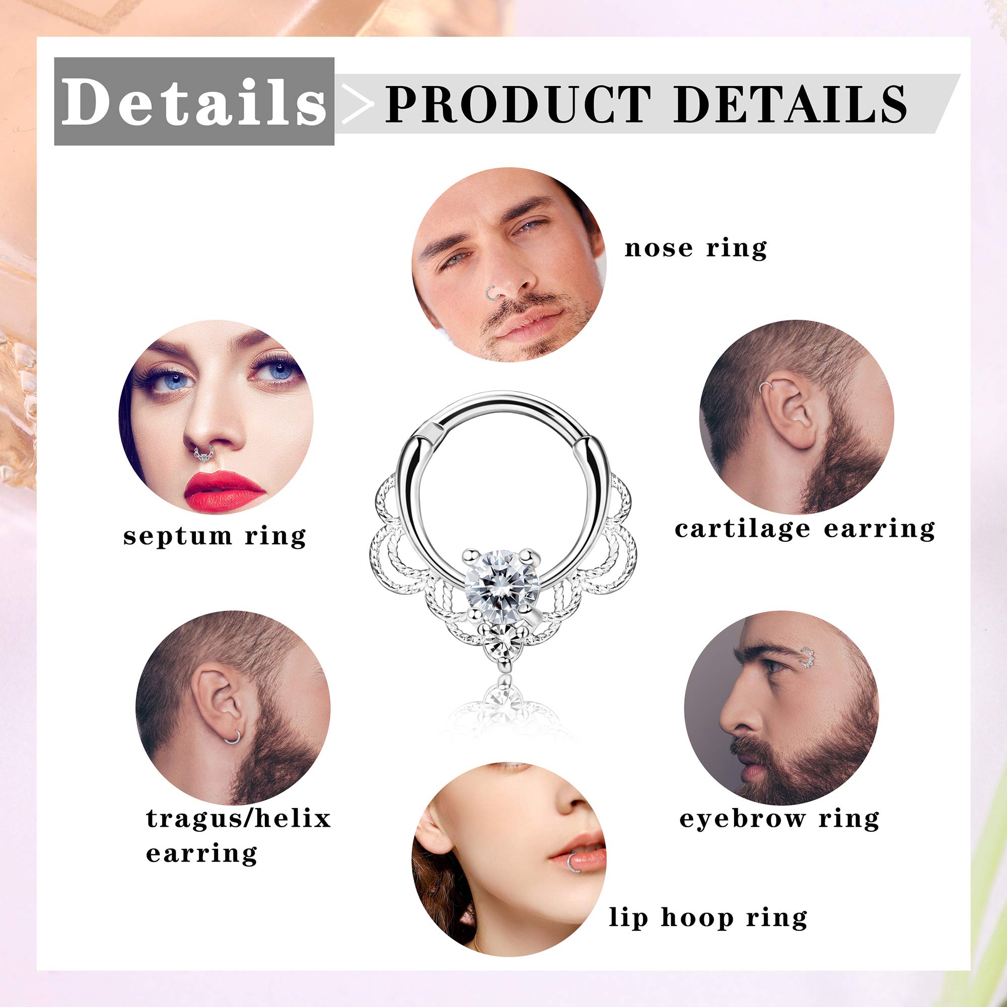 Drperfect 16G Septum Clicker R - Septum Clicker Ring review and price