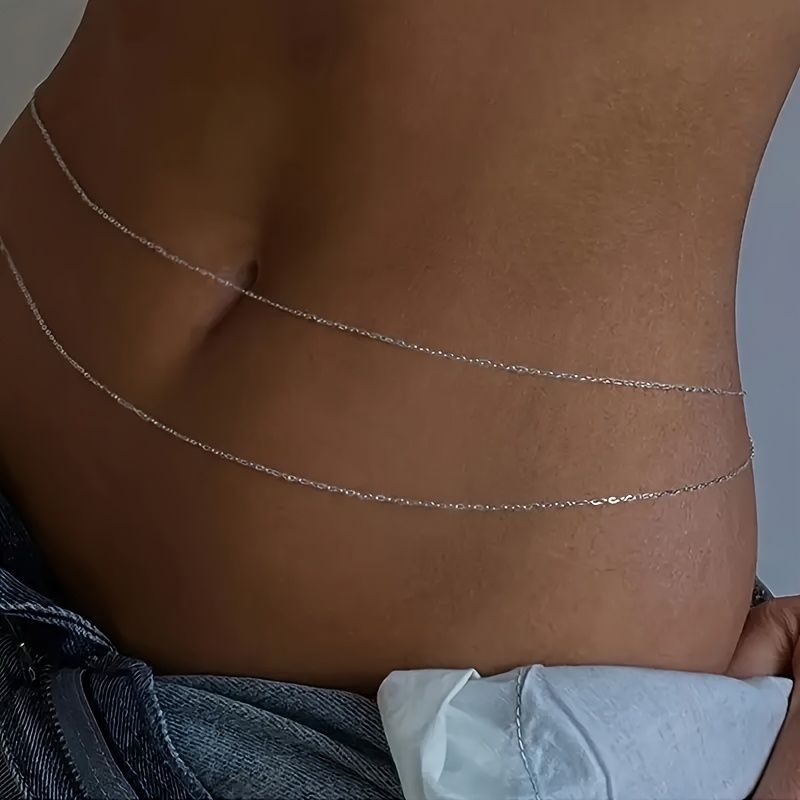 1Double-Layer Gold Metal Waist - Body Jewelry For Women review and price