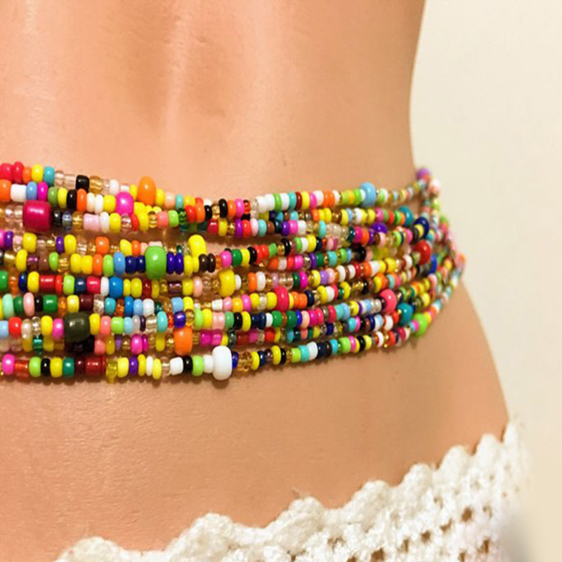 Women Layered Beaded Belly Cha - Body Jewelry For Women review and price